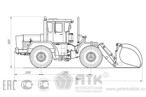 Лесопогрузчик-штабелер К-703 МА ЛТ-195 ПТК